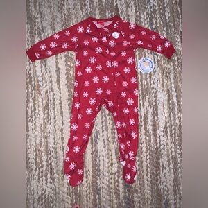Macy's Festive Red Snowflake Footie